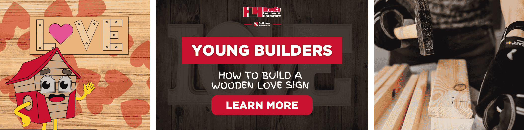 Young Builders Project of the Month: Wooden Love Sign